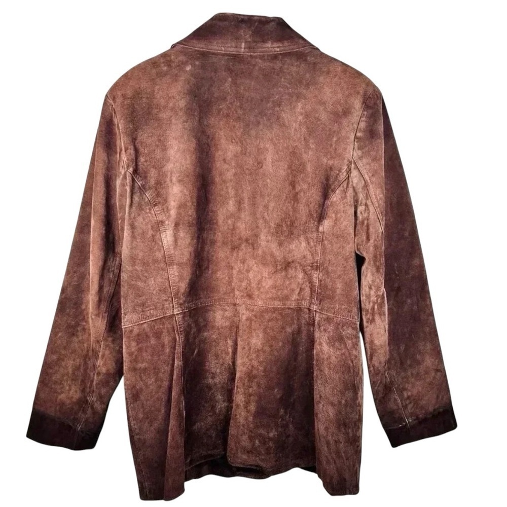 Vintage Colebrook & Co. Size Large Women Leather Suede Jacket Brown - Picture 2 of 9